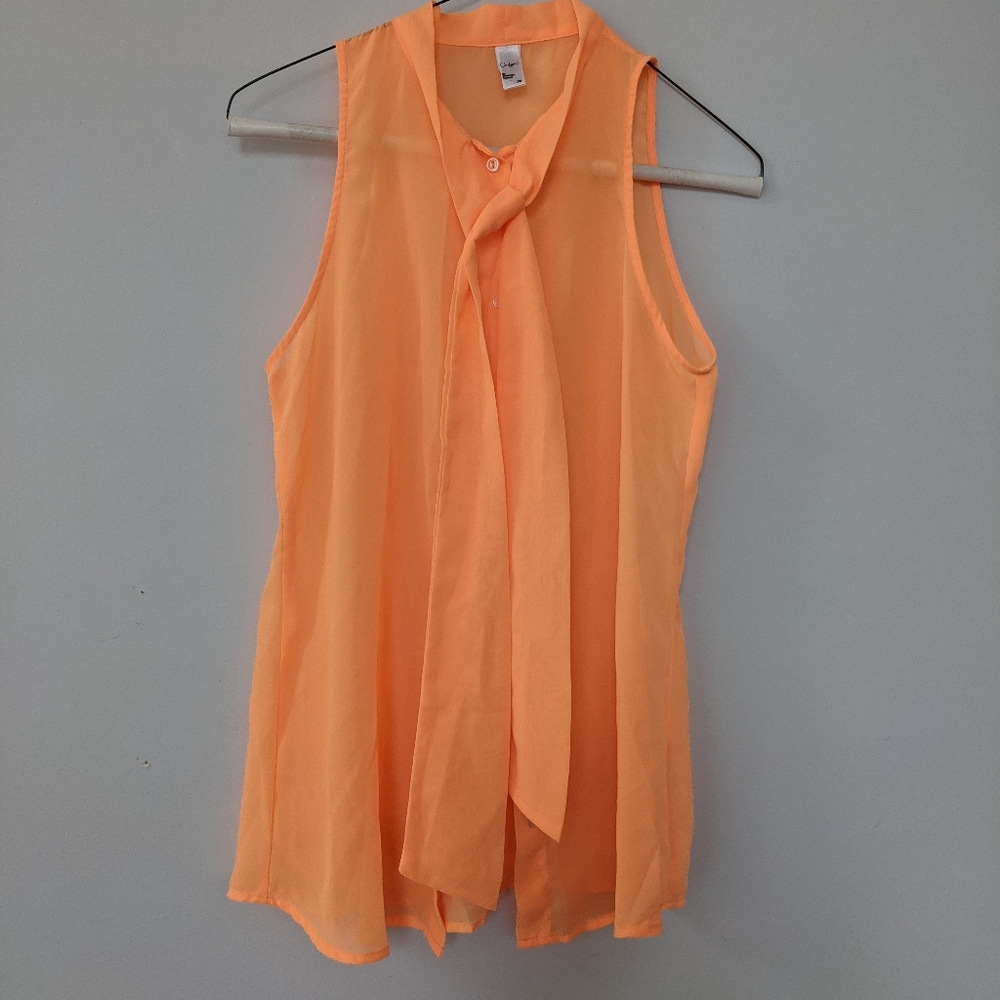 American Apparel, Chiffon, Button+up, neck tie